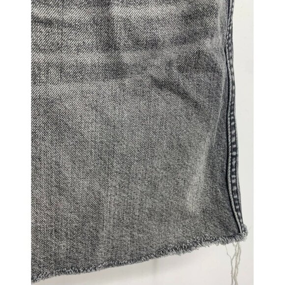 Abercrombie  Fitch Women Denim Skirt Size 32 Gray Cut Off Charcoal Wash Mid Rise - Picture 5 of 7